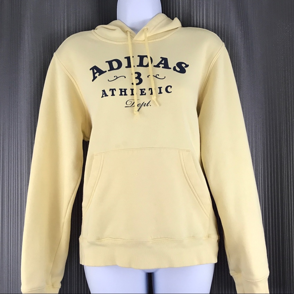 Vintage Adidas pale yellow hoodie